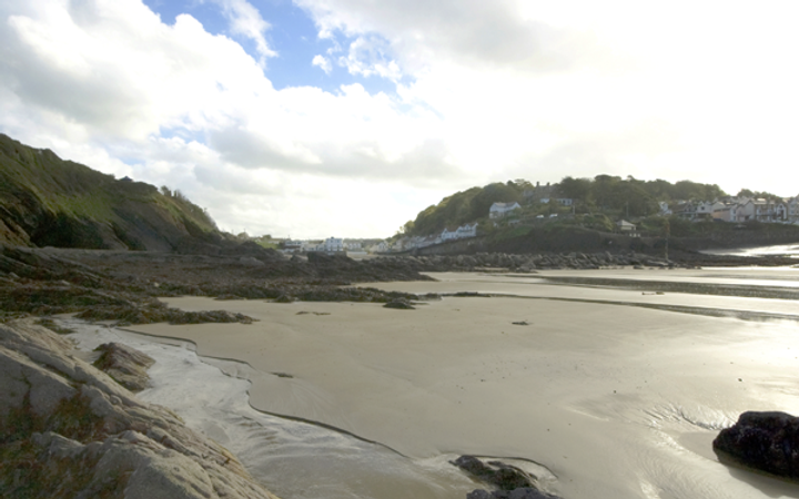 Combe Martin beach at low tide